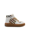 Burberry Kids checkered high-top sneakers - Neutrals