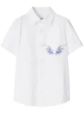 Burberry Kids embroidered shirt - White