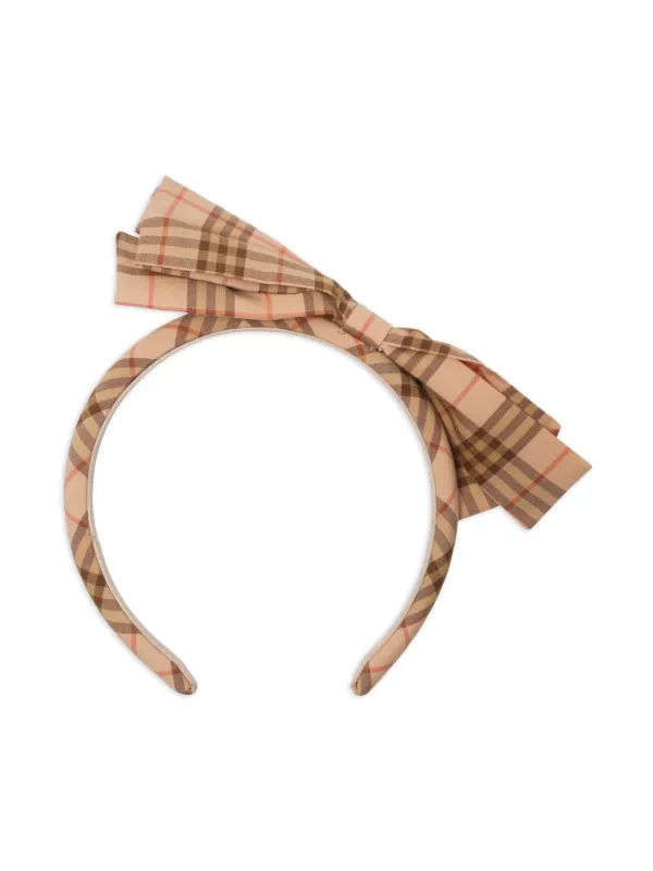 Burberry Kids Check Cotton Headband | Neutrals | FARFETCH