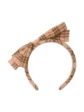 Burberry Kids Check cotton headband - Neutrals