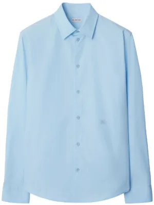 Valentino Garavani pointed-collar Cotton Shirt | Blue | FARFETCH JO