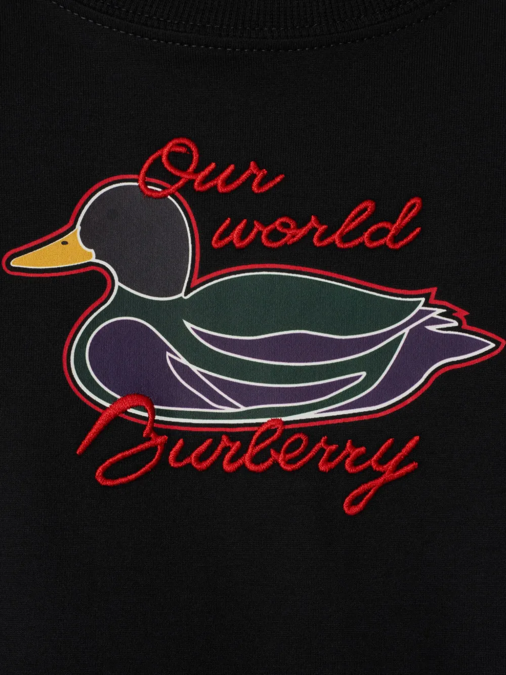 Burberry Kids Duck katoenen T-shirt Blauw