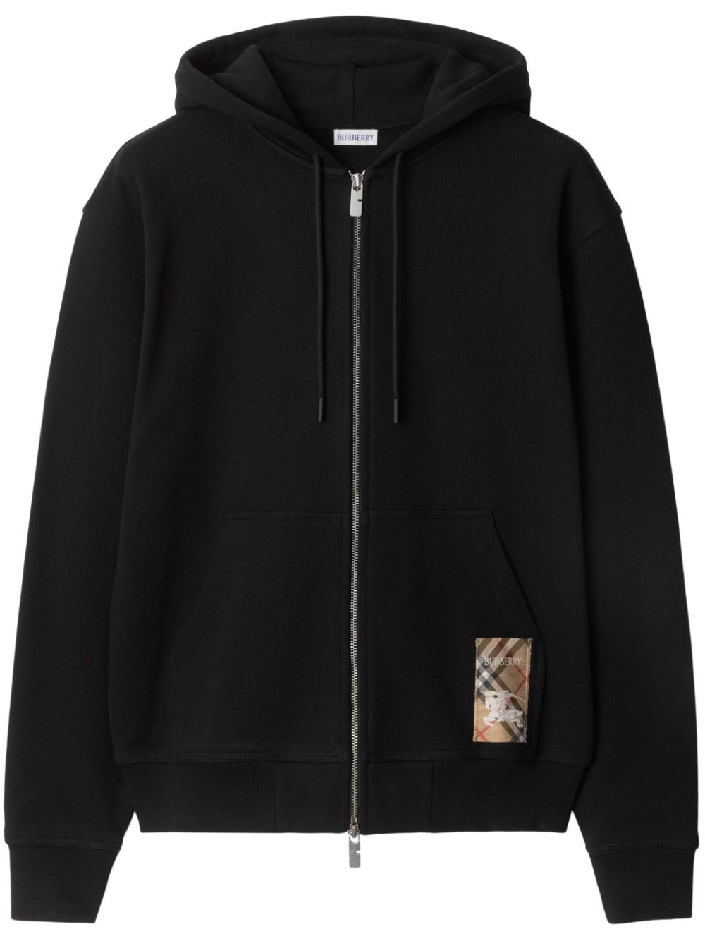 BURBERRY CHECK-LABEL HOODIE 