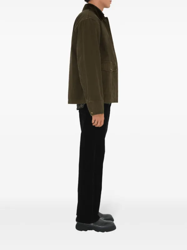 Burberry Cotton Field Jacket | Green | FARFETCH