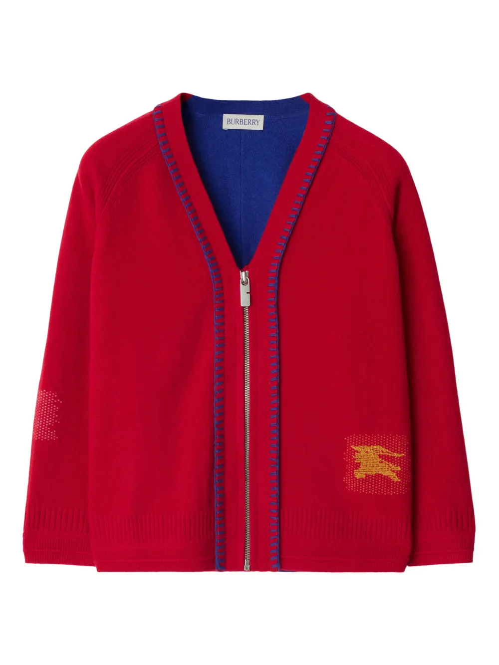 Burberry Kids colourblock cardigan | Red | Image 1