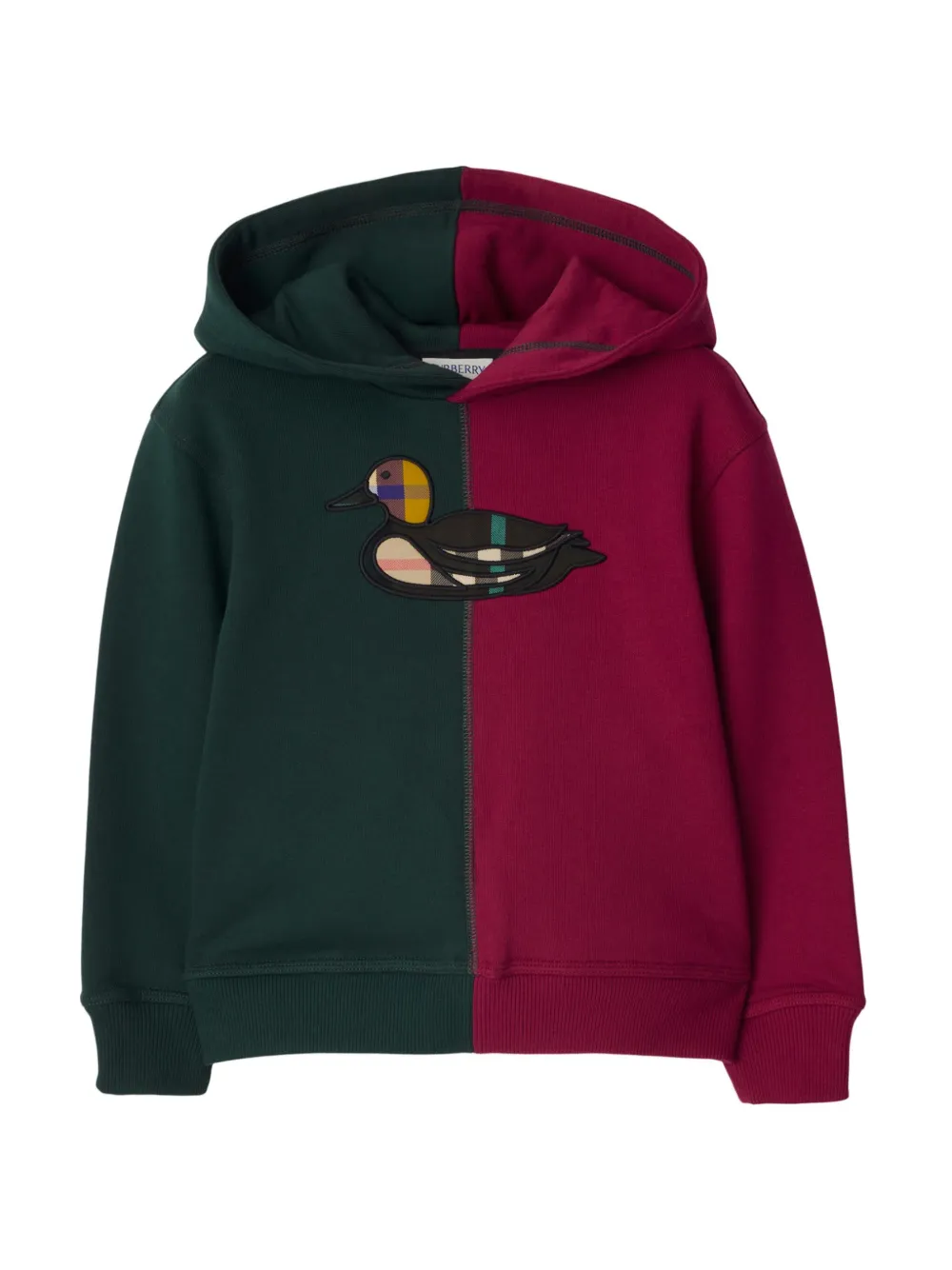 Burberry Kids Hoodie met colourblocking Groen
