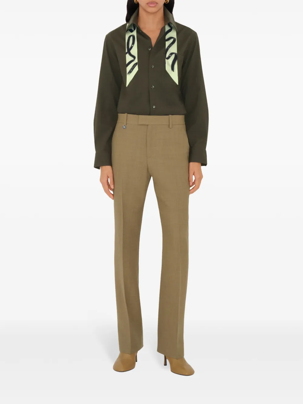 Burberry Ribbon zijden sjaal Groen