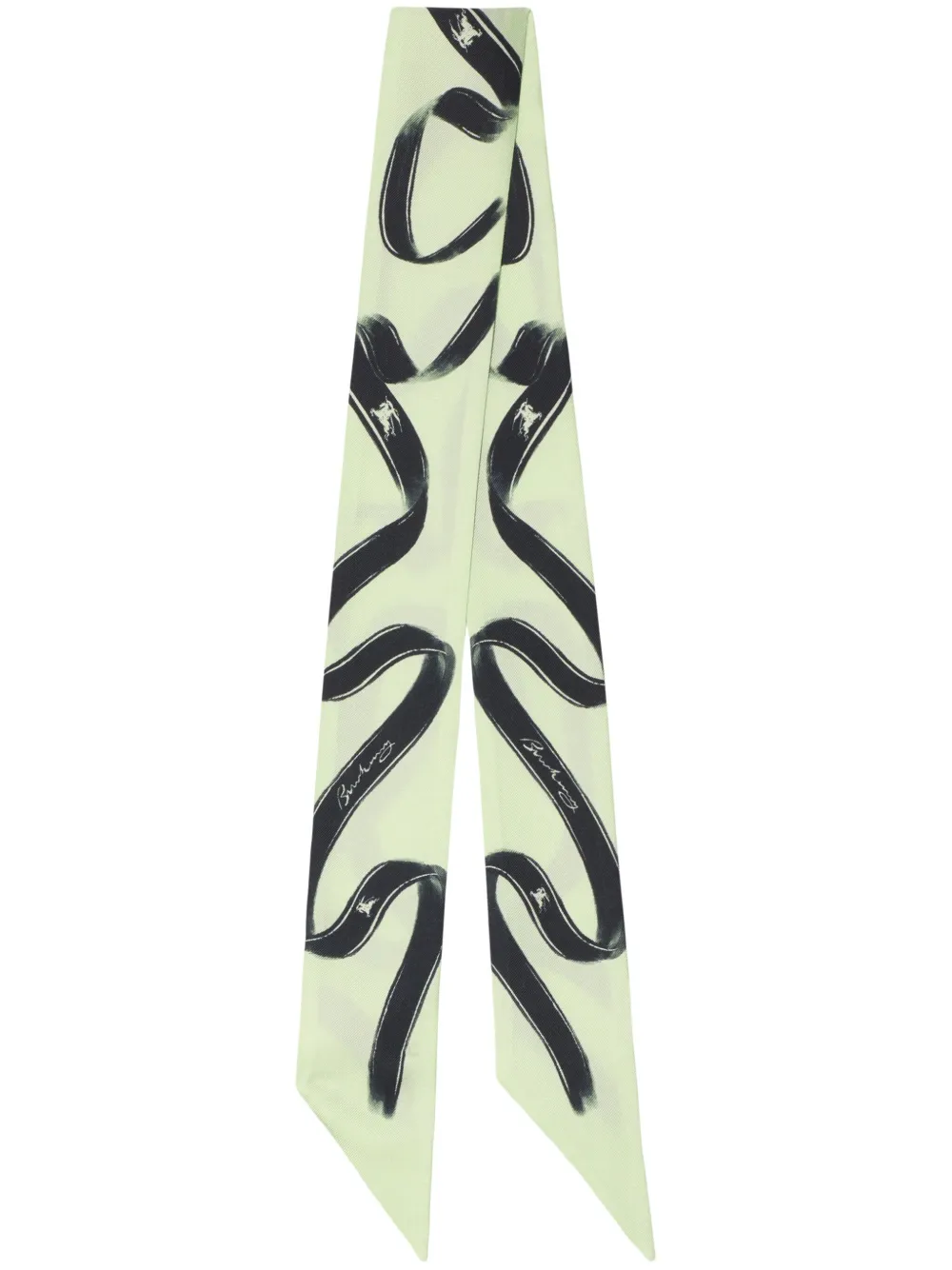 Burberry Ribbon zijden sjaal Groen