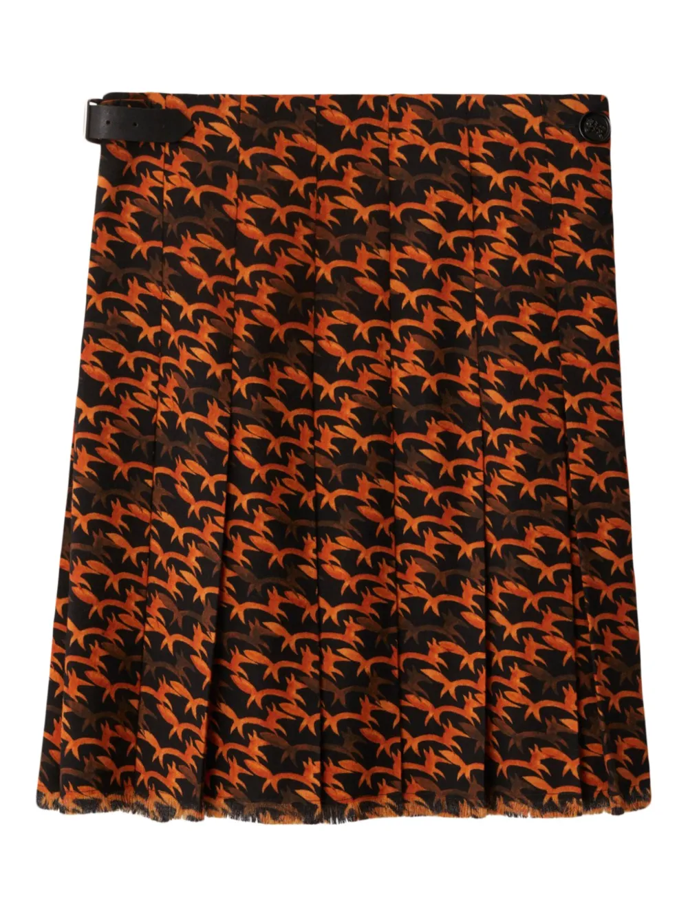 Burberry Wollen kilt met vossenprint Zwart