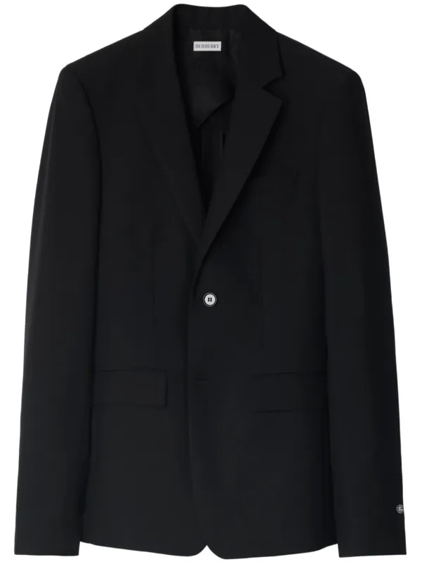 Burberry single breasted Blazer Black FARFETCH