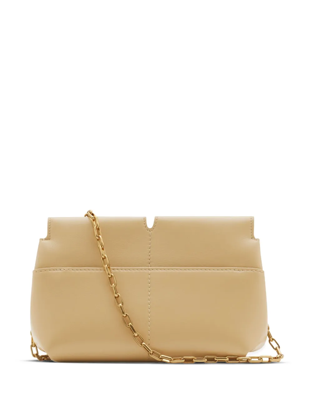 Burberry Snip clutch met ketting Beige