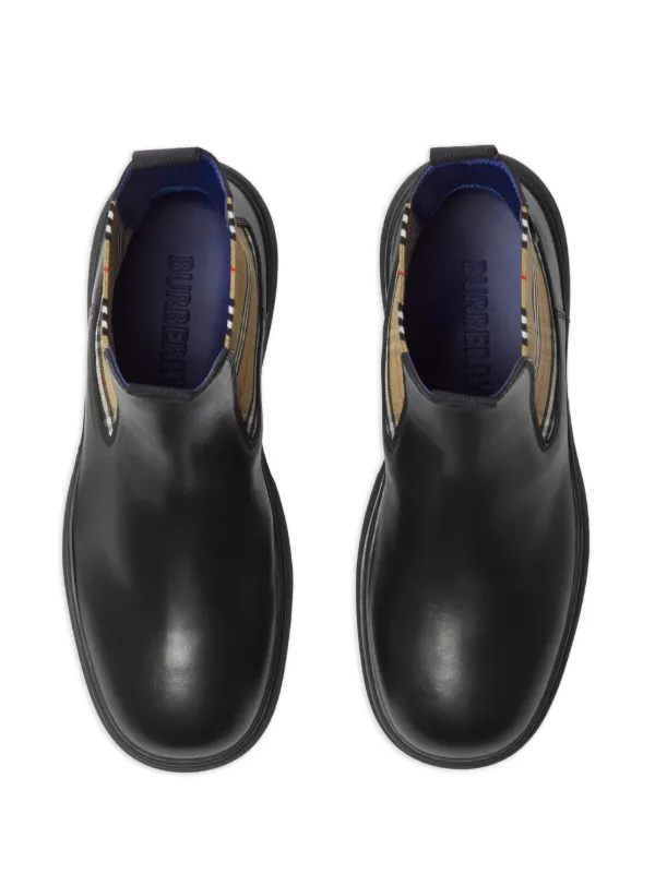 黒 Burberryレザーチェルシーブーツ 3C340940-E29E-46D8-B27D-
