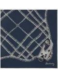 Burberry chain check silk scarf - Blue