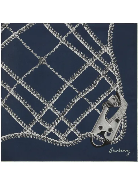 Burberry chain check silk scarf Men