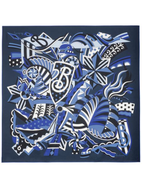 Burberry Carousel EKD silk scarf Men