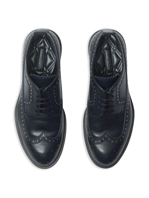 Burberry Studded Leather Brogues | Black | FARFETCH AO