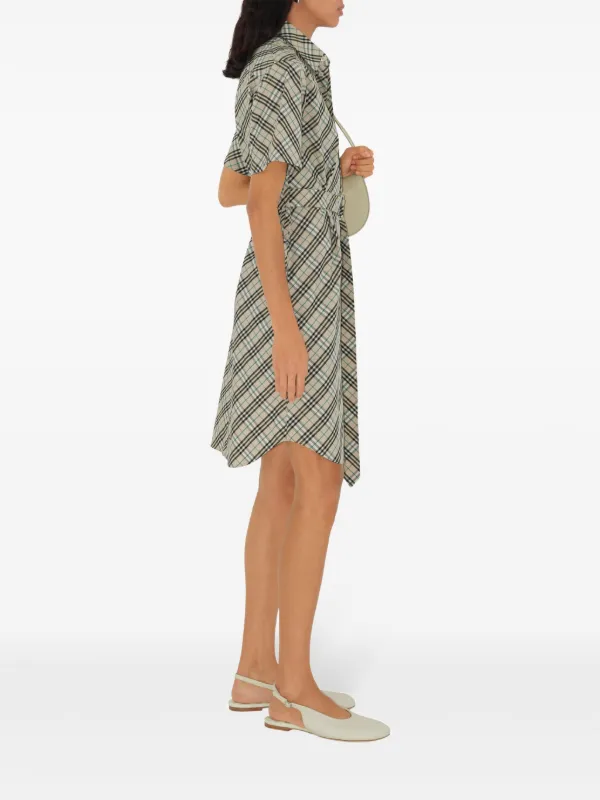 BURBERRY チェック柄 シャツドレス チェック コットン シャツドレス (サンド) | Burberry®公式サイト