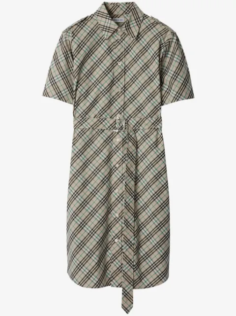 Burberry check cotton shirt mini dress