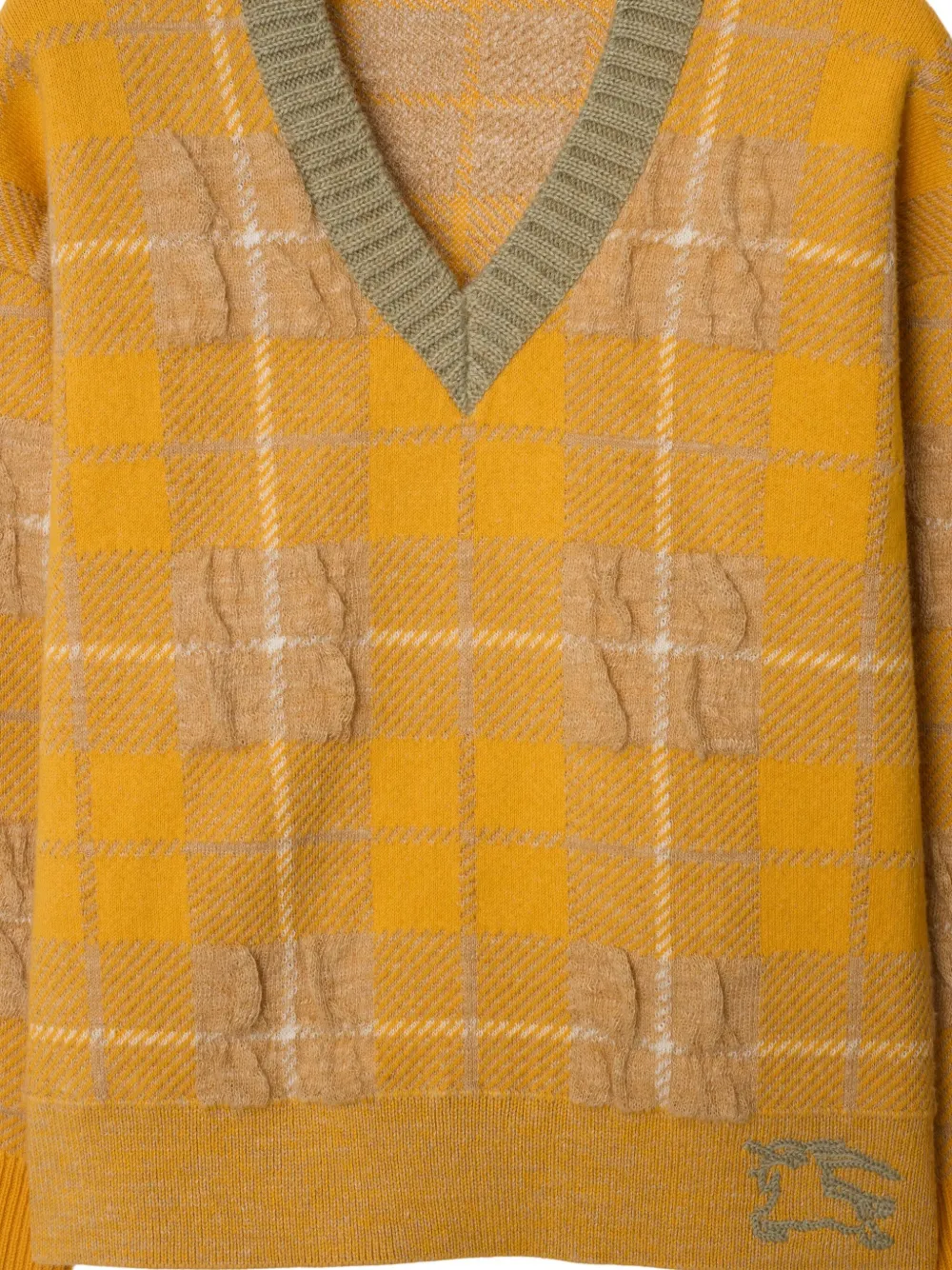 Burberry Kids Geruite trui Geel