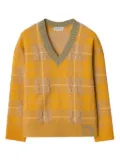 Burberry Kids checked sweater - Yellow
