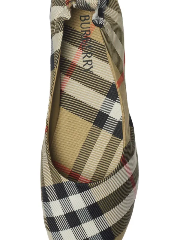 Burberry Kids Check Ballet Flats Brown FARFETCH IN