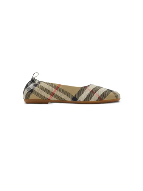 Burberry Kids flats con motivo de cuadros