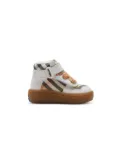 Burberry Kids Check and Leather High-top Sneakers - White