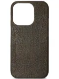 Burberry check leather iPhone 15 Pro case - Brown