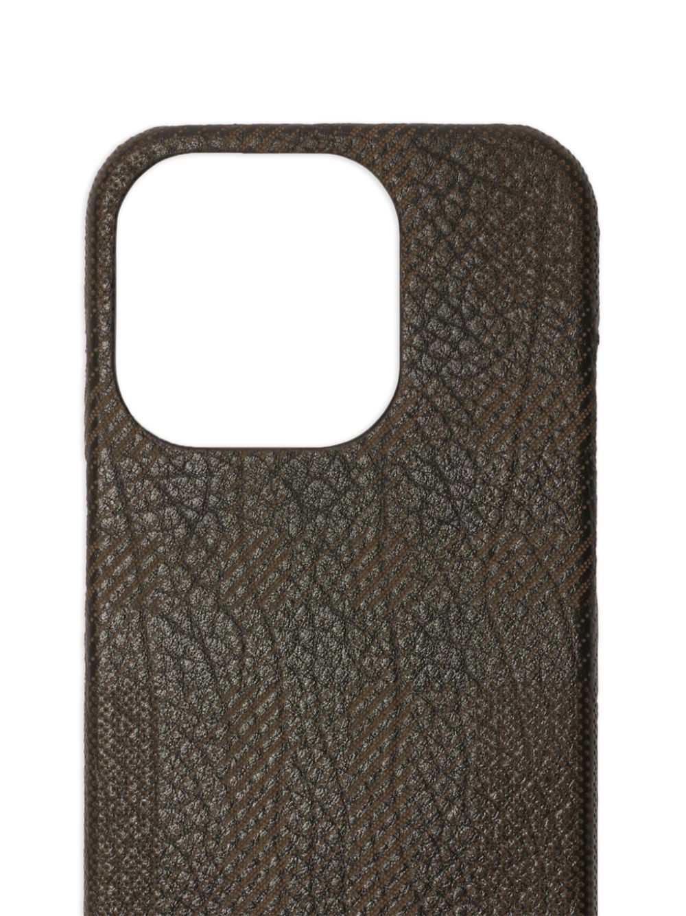 Burberry check leather iPhone 15 Pro case - Brown