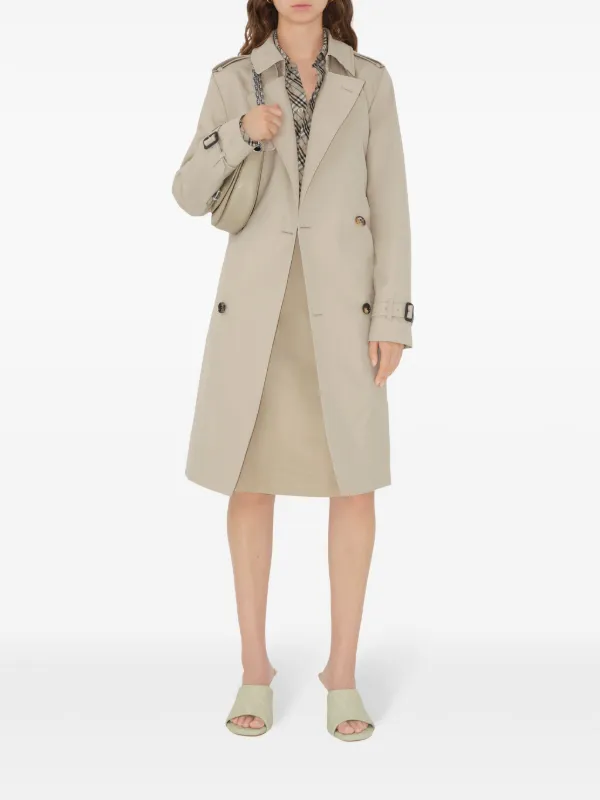 Burberry Midi Trench Coat | Neutrals | FARFETCH