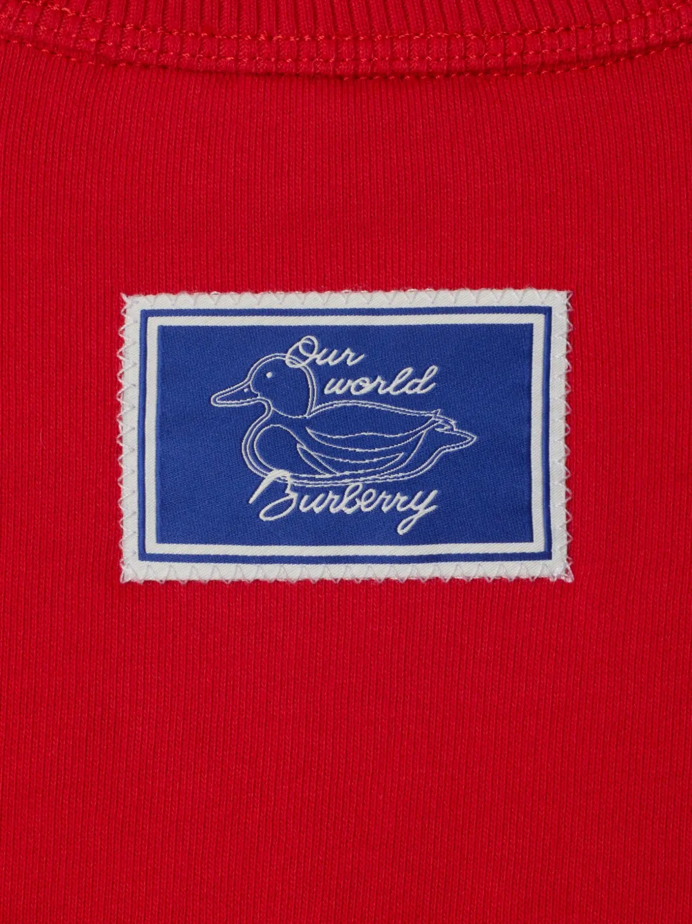 Burberry Kids Sweater met geborduurde tekst Rood