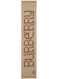 Burberry logo wool scarf - Brown