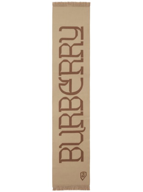 Burberry logo wool scarf Women