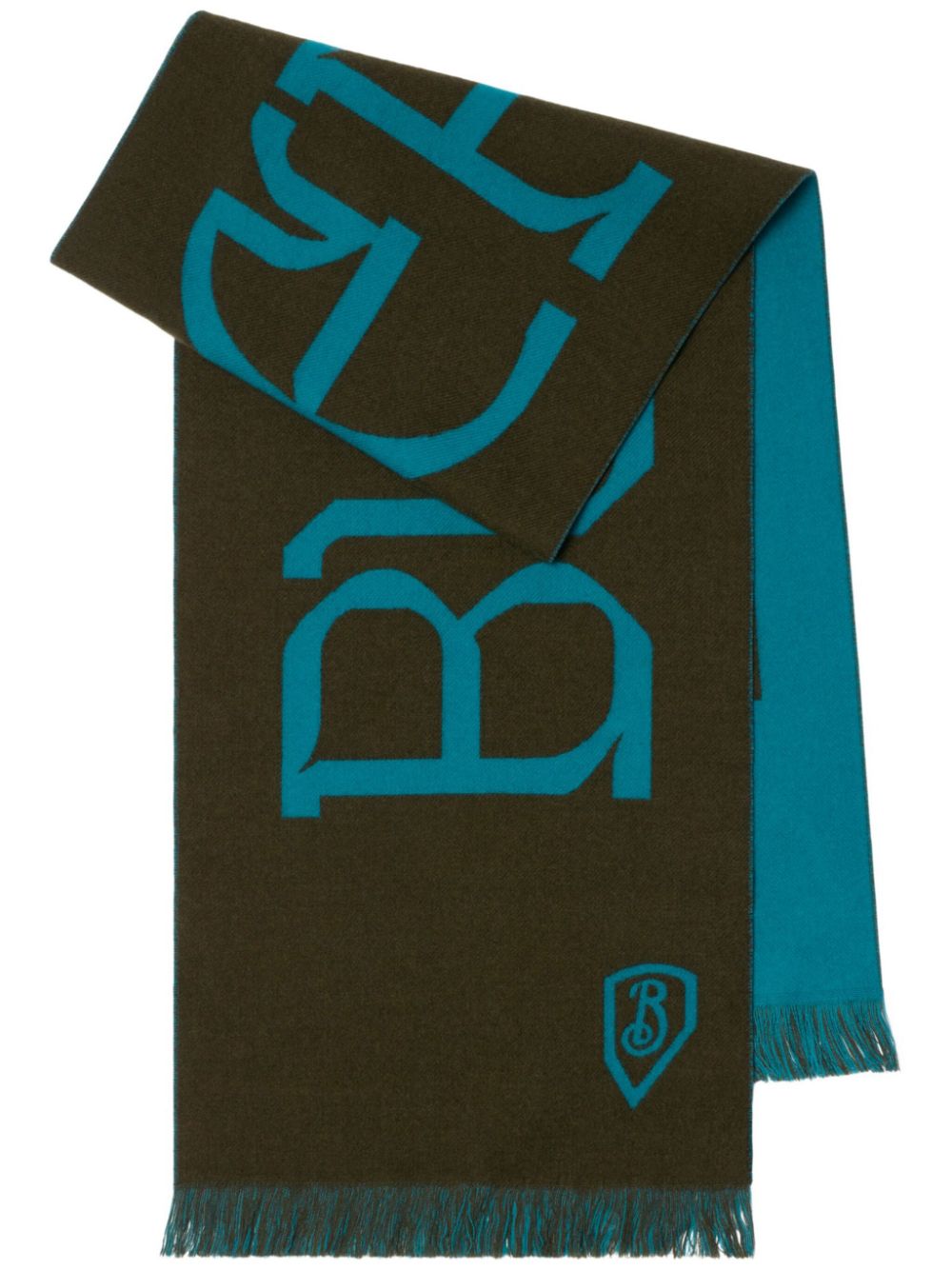 logo wool scarf