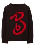 Burberry Kids Snake sweater - Brown