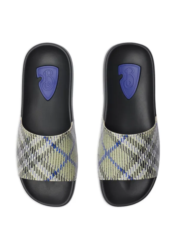 Burberry Vintage Check-pattern Slides | Grey | FARFETCH