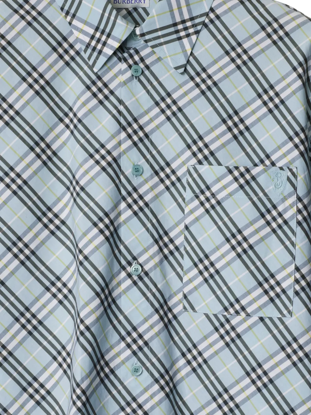 Burberry Geruit overhemd Blauw
