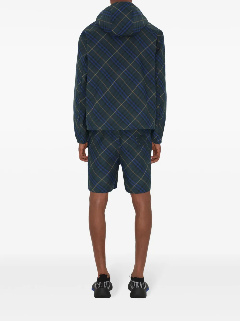 Burberry Geruit jack Blauw