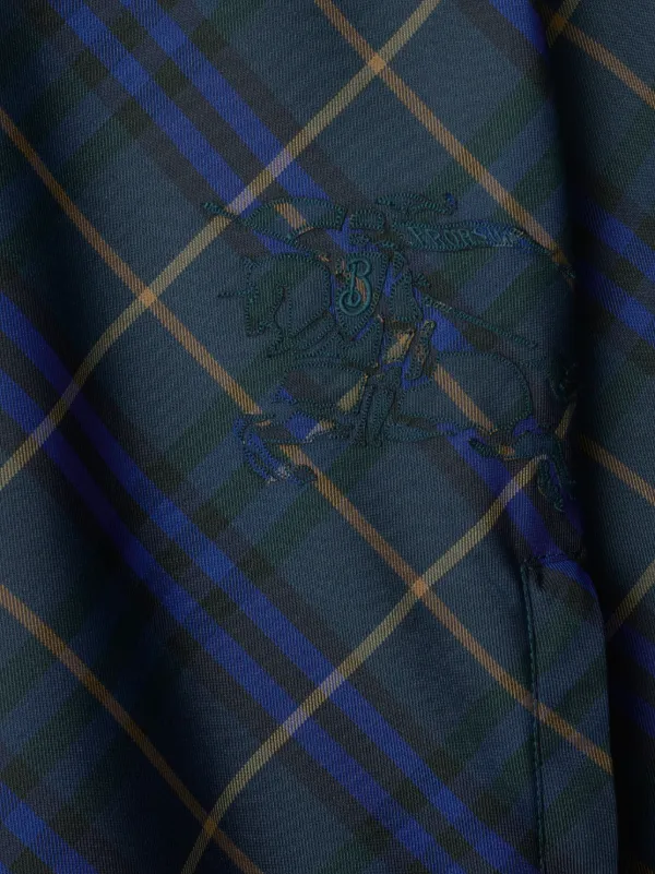 Burberry Check-pattern Jacket | Blue | FARFETCH