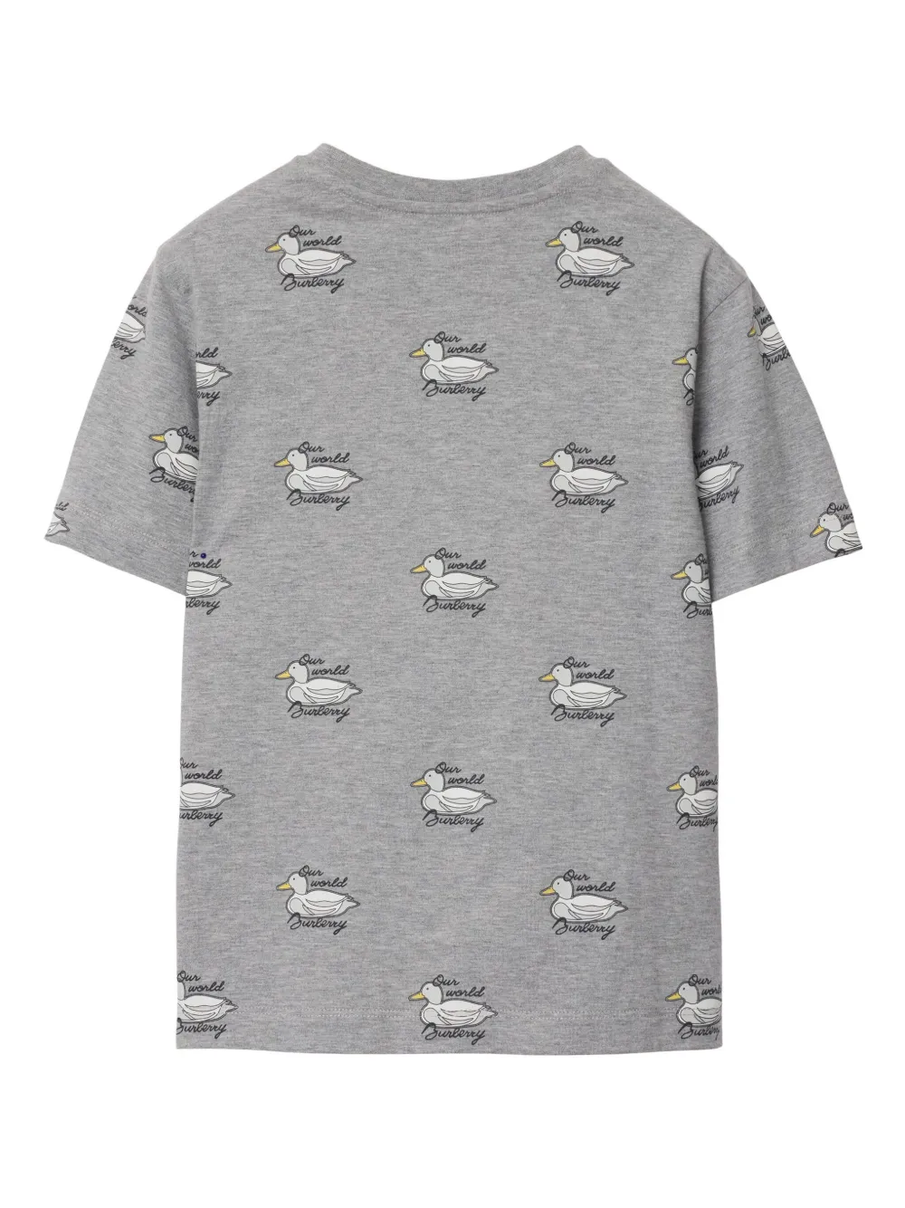Burberry Kids Duck katoenen T-shirt Grijs