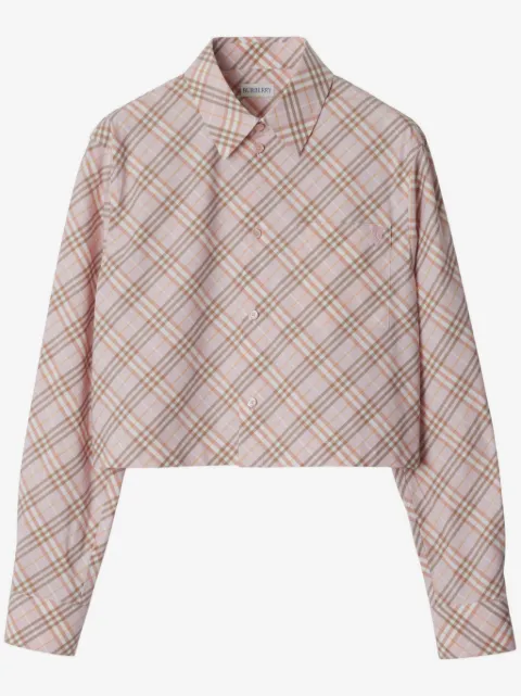 Burberry camisa corta con motivo Vintage Check