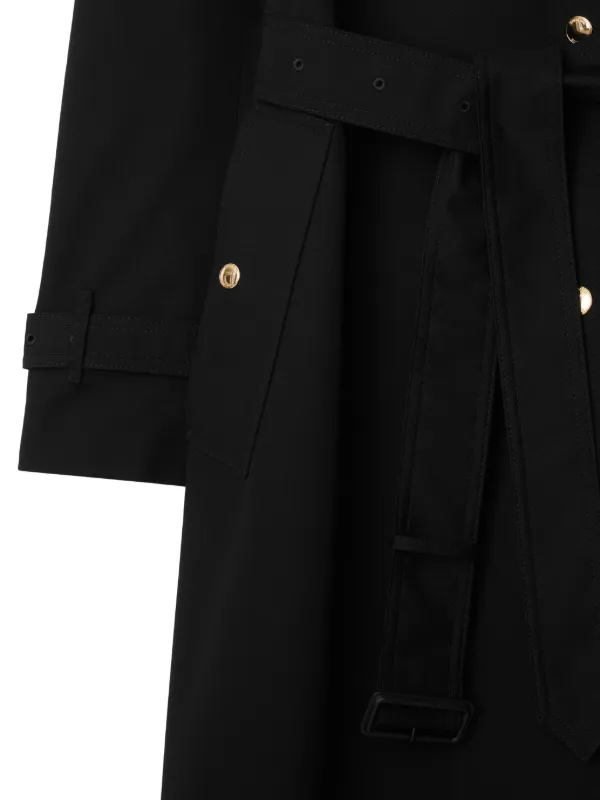 Burberry チェック トレンチコート | ブラック | FARFETCH JP