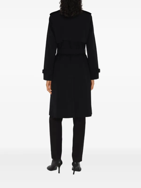 Burberry チェック トレンチコート | ブラック | FARFETCH JP