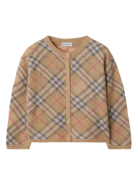 Burberry Kids check cardigan