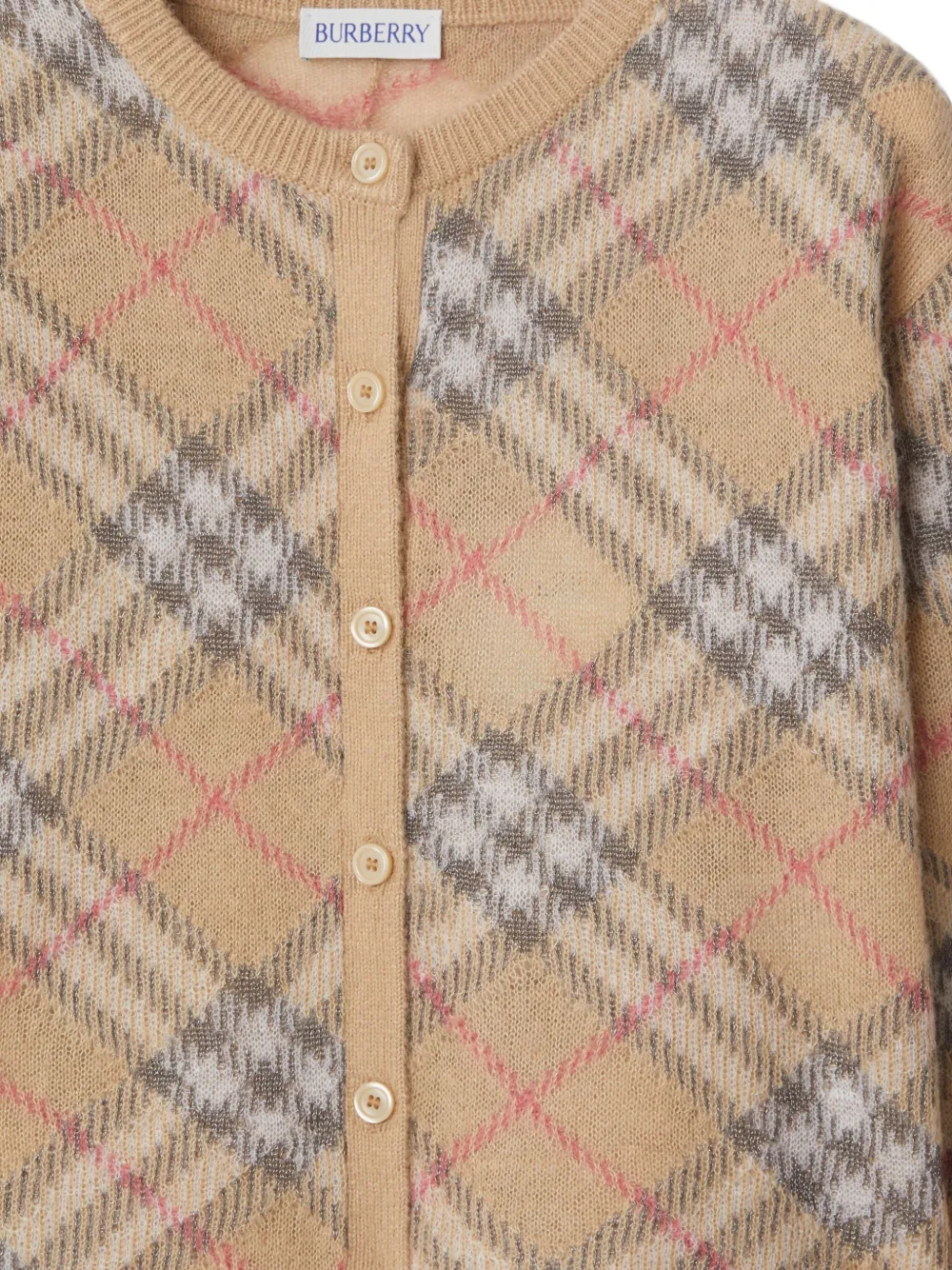 Burberry Kids Geruit vest Beige