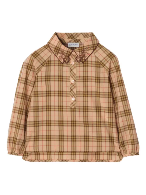 Burberry Kids check cotton shirt
