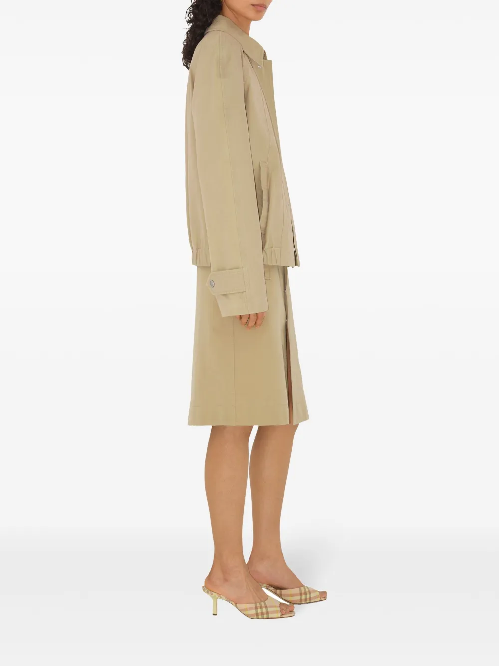Burberry Popeline midi-wikkelrok Beige
