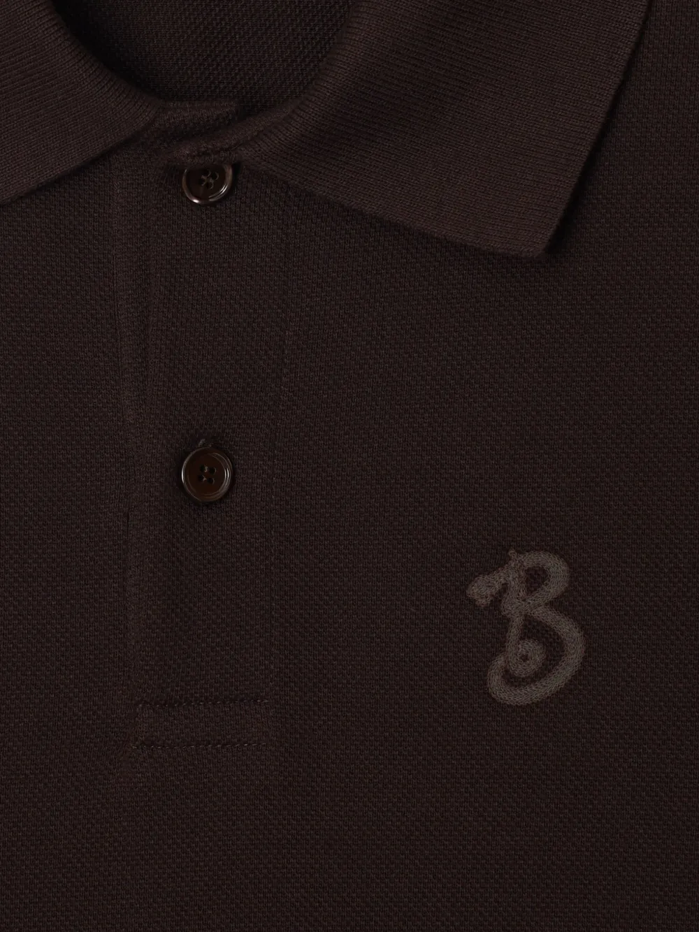 Burberry Poloshirt met geborduurd logo - Bruin