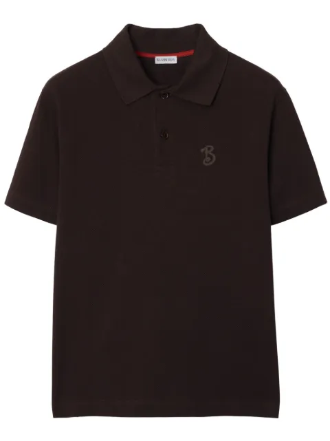 Burberry logo刺绣polo衫