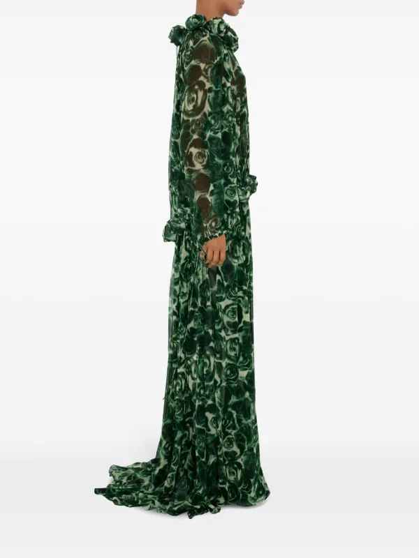 burberry green silk dress Sheath/Column Elegant 2 Pieces Sleeves Solid Color Dark Green Wedding main image 1